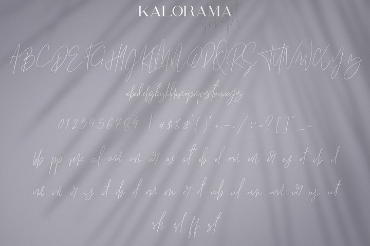 Beispiel einer Kalorama-Schriftart #8
